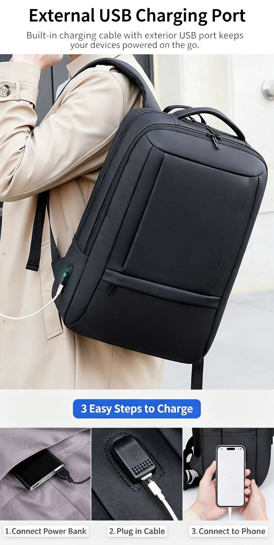 NOVRA  Daily Slim Laptop Backpack