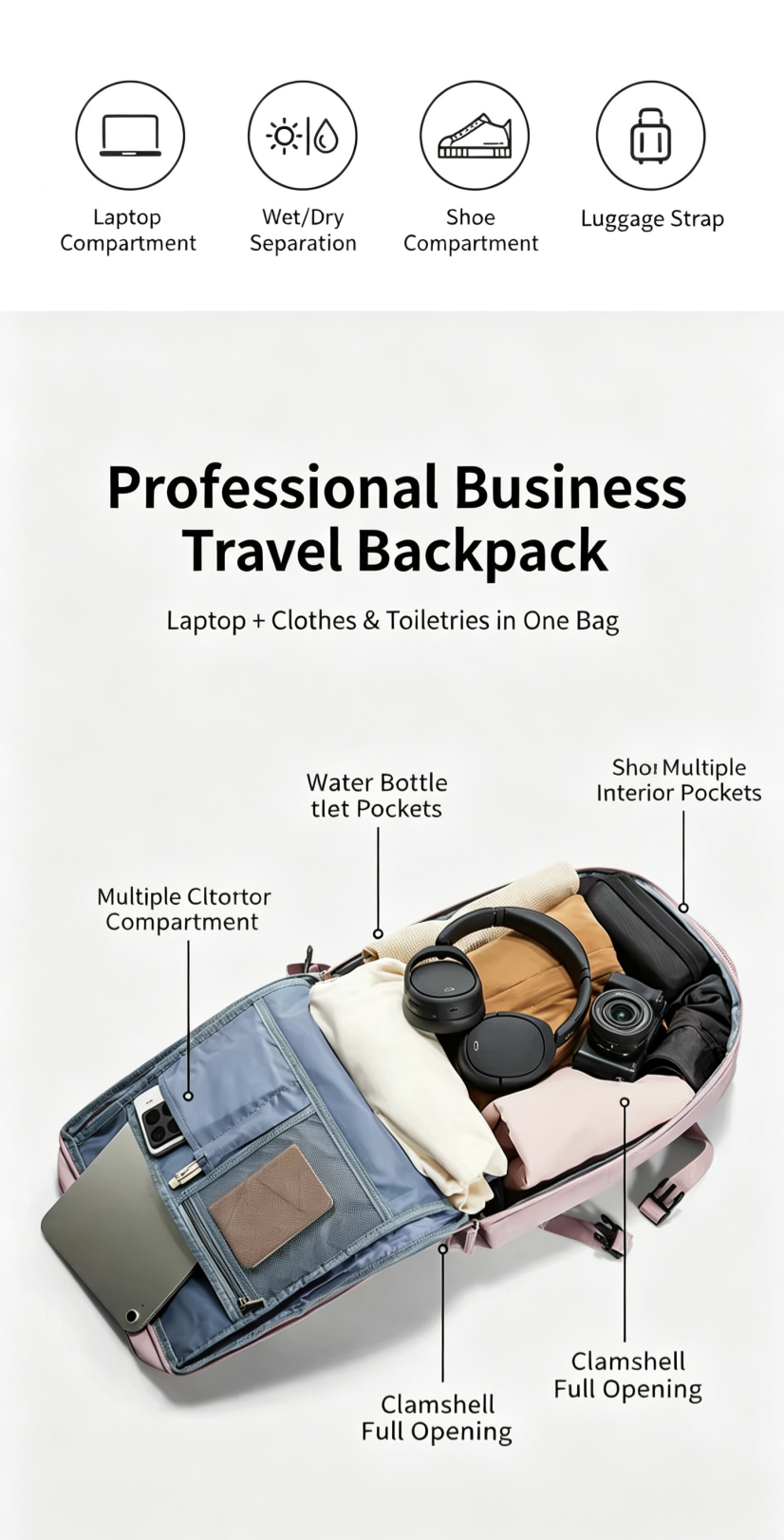 NOVRA Expand Travel Backpack Classic Model