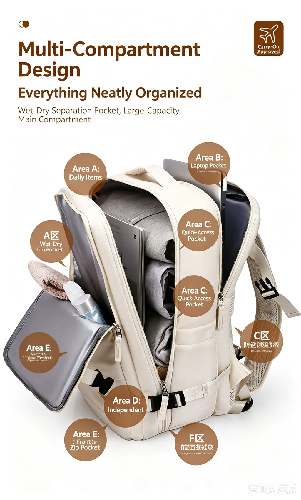NOVRA Expand Travel Backpack Vibrant Edition