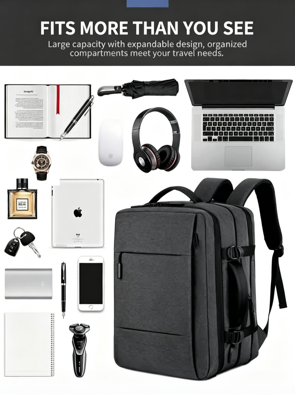 NOVRA VersaExpand Travel Backpack