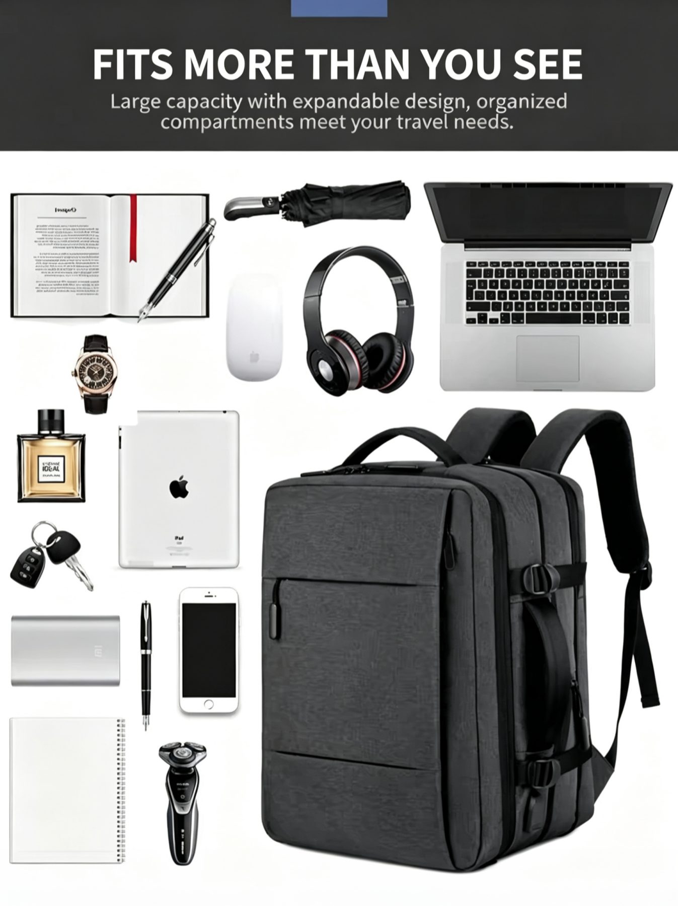 NOVRA VersaExpand Travel Backpack